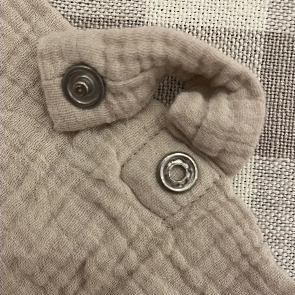 Pacifier holder security Blanket set- Green, Beige, Cream. Charley Charles brand